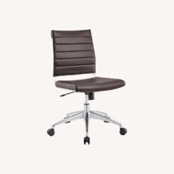Other Armless Office Chair In Ribbed Vinyl Brown Finish -Othe Furniture Store 1500 1500 frame 0 1029