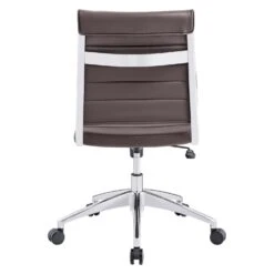 Other Armless Office Chair In Ribbed Vinyl Brown Finish -Othe Furniture Store 1500 1500 frame 0 1033