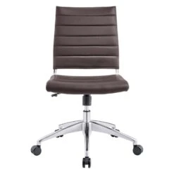 Other Armless Office Chair In Ribbed Vinyl Brown Finish -Othe Furniture Store 1500 1500 frame 0 1036
