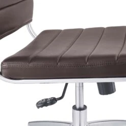 Other Armless Office Chair In Ribbed Vinyl Brown Finish -Othe Furniture Store 1500 1500 frame 0 1037