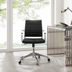 Other Office Chair In Mid Back Black Faux Leather -Othe Furniture Store 1500 1500 frame 0 1092