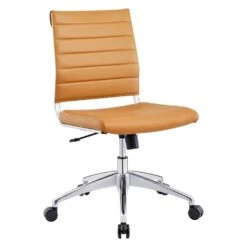 Other Armless Office Chair In Ribbed Vinyl Tan Finish -Othe Furniture Store 1500 1500 frame 0 1158