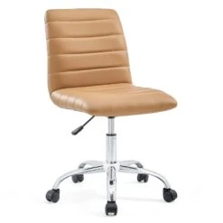 Other Modern Office Chair In Midback Tan Padded Vinyl -Othe Furniture Store 1500 1500 frame 0 1163