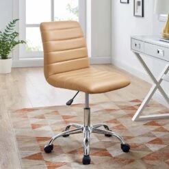 Other Modern Office Chair In Midback Tan Padded Vinyl -Othe Furniture Store 1500 1500 frame 0 1167