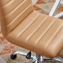 Other Modern Office Chair In Midback Tan Padded Vinyl -Othe Furniture Store 1500 1500 frame 0 1168