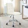 Other Office Chair In Mid Back White Faux Leatherette