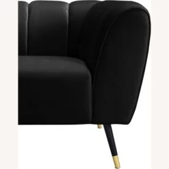 Other Chair In Black Velvet & Black Legs W/ Gold Tips