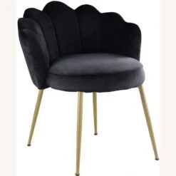Other Accent Chair In Black Velvet W/ Floral Design -Othe Furniture Store 1500 1500 frame 0 1274