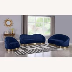 Other Chair In Shell-Shaped Navy Velvet Finish -Othe Furniture Store 1500 1500 frame 0 1279