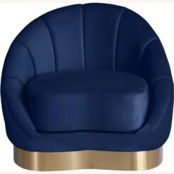 Other Chair In Shell-Shaped Navy Velvet Finish -Othe Furniture Store 1500 1500 frame 0 1280