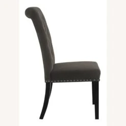 Other Side Chair In Brown Velvet Fabric W/ Espresso Legs