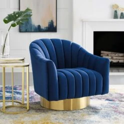 Other Accent Chair Upholstered In Navy Velvet Finish -Othe Furniture Store 1500 1500 frame 0 1305