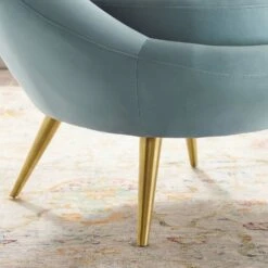 Other Accent Chair In Light Blue Velvet W/ Gold Legs -Othe Furniture Store 1500 1500 frame 0 1314