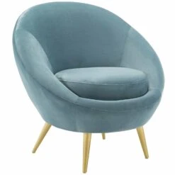 Other Accent Chair In Light Blue Velvet W/ Gold Legs -Othe Furniture Store 1500 1500 frame 0 1317