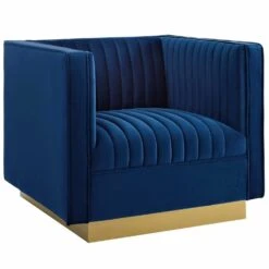 Other Accent Chair In Navy Velvet W/ Dense Foam Padding -Othe Furniture Store 1500 1500 frame 0 1372