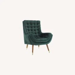 Other Lounge Chair In Button Tufted Green Velvet -Othe Furniture Store 1500 1500 frame 0 1406