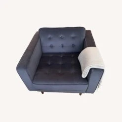 Structube Blue Suede Accent Chair -Othe Furniture Store 1500 1500 frame 0 1413