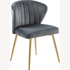 Other Chair In Grey Velvet W/ Channel Tufted Curved Back -Othe Furniture Store 1500 1500 frame 0 1416