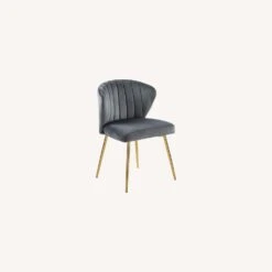 Other Chair In Grey Velvet W/ Channel Tufted Curved Back -Othe Furniture Store 1500 1500 frame 0 1417