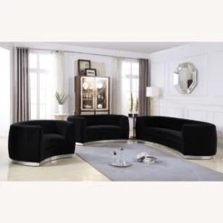 Other Chair In Black Velvet W/ Curved Back Design -Othe Furniture Store 1500 1500 frame 0 1450