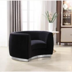 Other Chair In Black Velvet W/ Curved Back Design -Othe Furniture Store 1500 1500 frame 0 1454