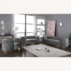 Other Chair In Gray Velvet W/ Curved Back Design -Othe Furniture Store 1500 1500 frame 0 1471