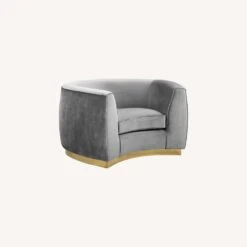 Other Chair In Gray Velvet W/ Curved Back Design -Othe Furniture Store 1500 1500 frame 0 1474