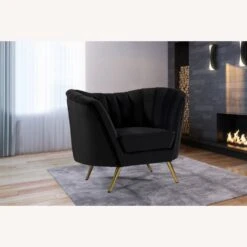 Other Chair In Black Plush Velvet W/ Gold Legs -Othe Furniture Store 1500 1500 frame 0 1479