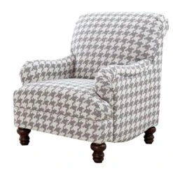Other Accent Chair In Grey Woven W/ Houndstooth Pattern -Othe Furniture Store 1500 1500 frame 0 1484