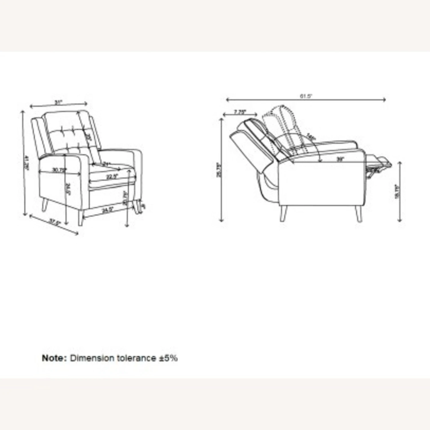 Other Recliner Chair In Brown Microfiber Leather 4 Other Recliner Chair In Brown Microfiber Leather - Image 4