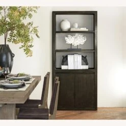 Pottery Barn Folsom Open Bookcase With Doors -Othe Furniture Store 1500 1500 frame 0 16