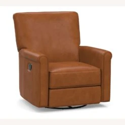 Pottery Barn Irving Roll Arm Leather Grand Swivel Recliner -Othe Furniture Store 1500 1500 frame 0 1755