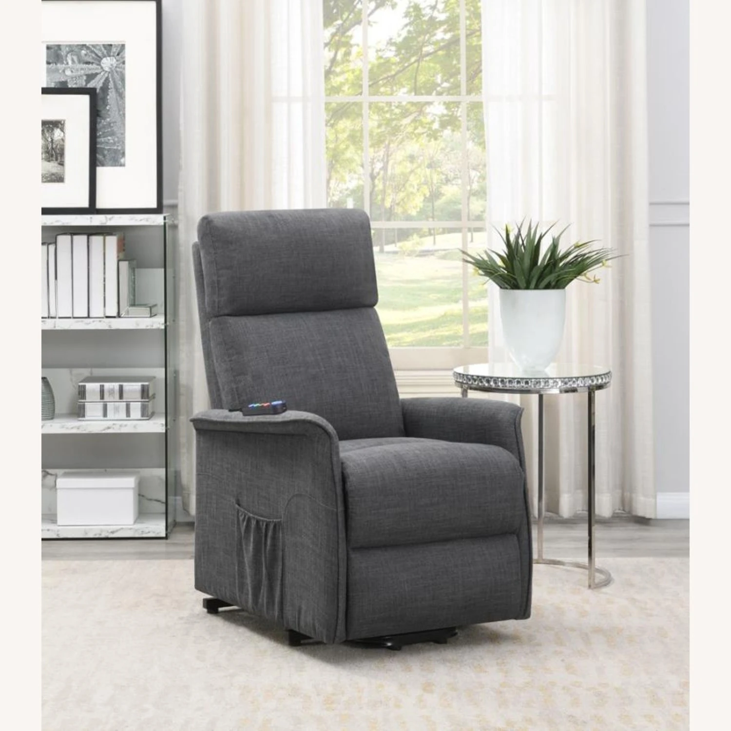 Other Power Lift Recliner Tufted In Charcoal Fabric 7 Other Power Lift Recliner Tufted In Charcoal Fabric - Image 7
