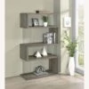 Other 4-Shelf Bookcase InGrey Driftwood & Tempered Glass