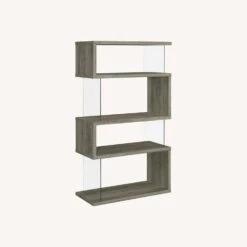 Other 4-Shelf Bookcase InGrey Driftwood & Tempered Glass -Othe Furniture Store 1500 1500 frame 0 185