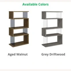 Other 4-Shelf Bookcase InGrey Driftwood & Tempered Glass -Othe Furniture Store 1500 1500 frame 0 187