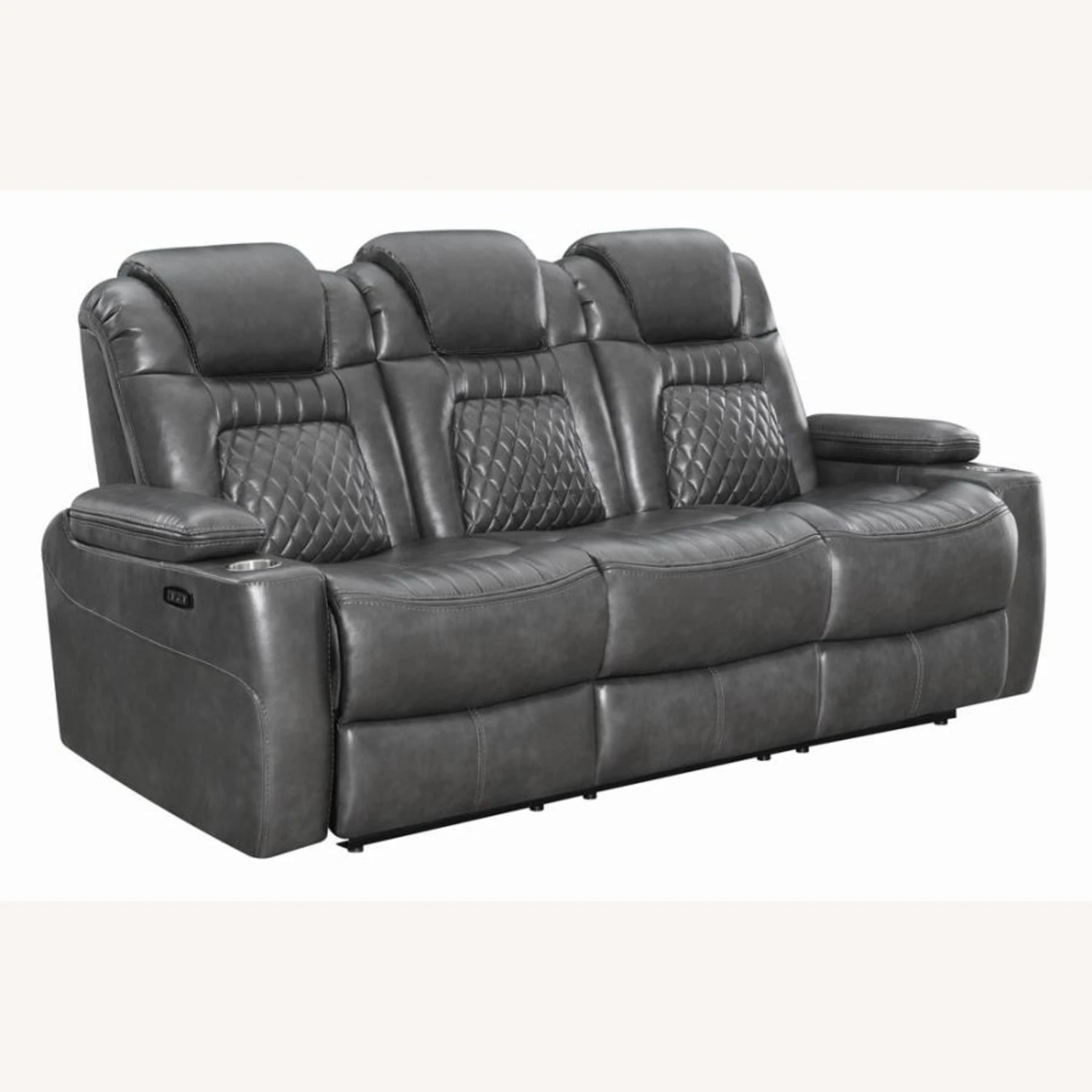Other Power2 Sofa In Charcoal Leatherette 2 Other Power2 Sofa In Charcoal Leatherette - Image 2