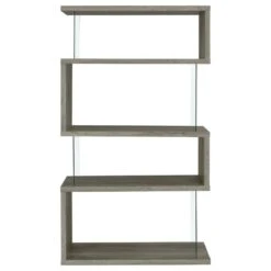 Other 4-Shelf Bookcase InGrey Driftwood & Tempered Glass -Othe Furniture Store 1500 1500 frame 0 189