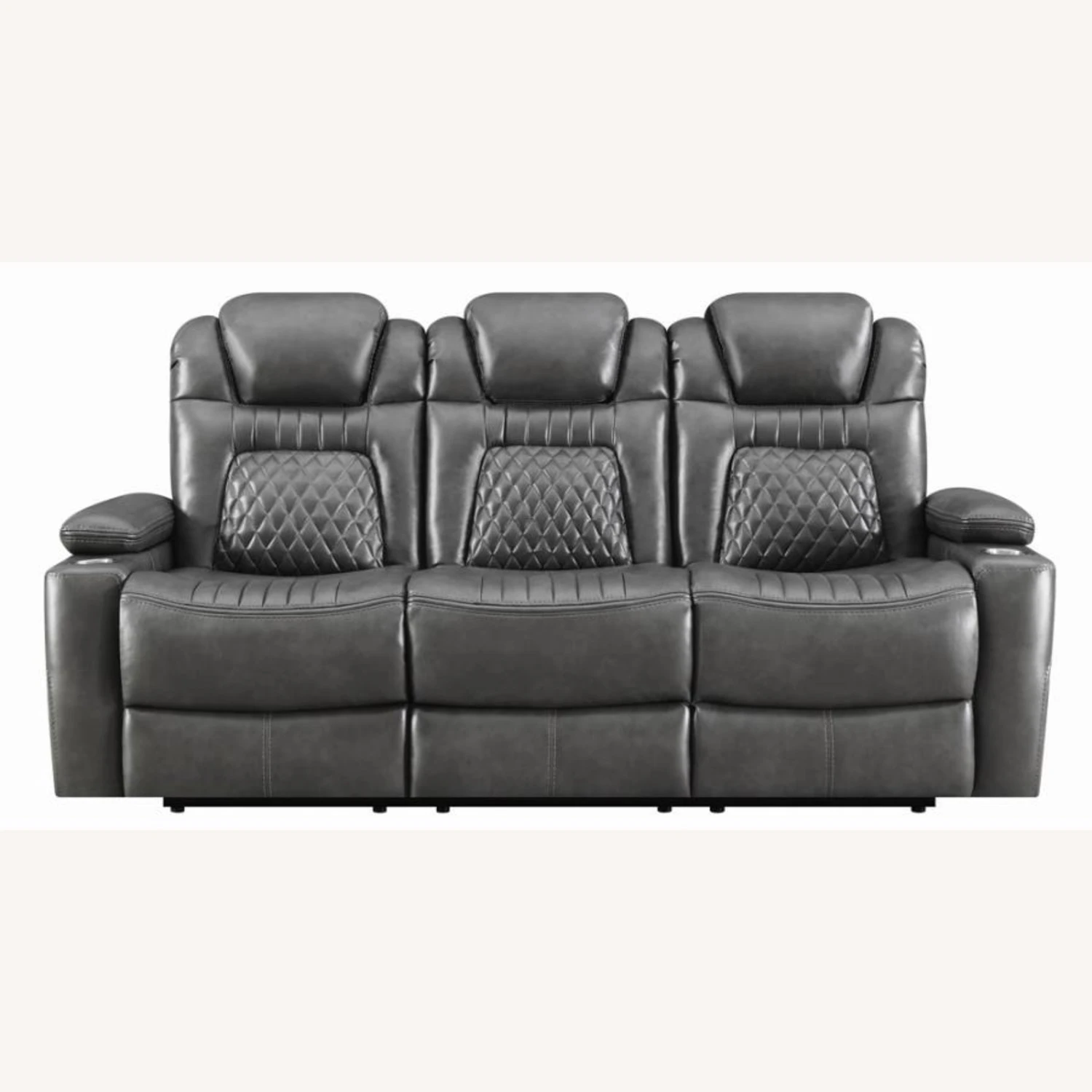 Other Power2 Sofa In Charcoal Leatherette 6 Other Power2 Sofa In Charcoal Leatherette - Image 6