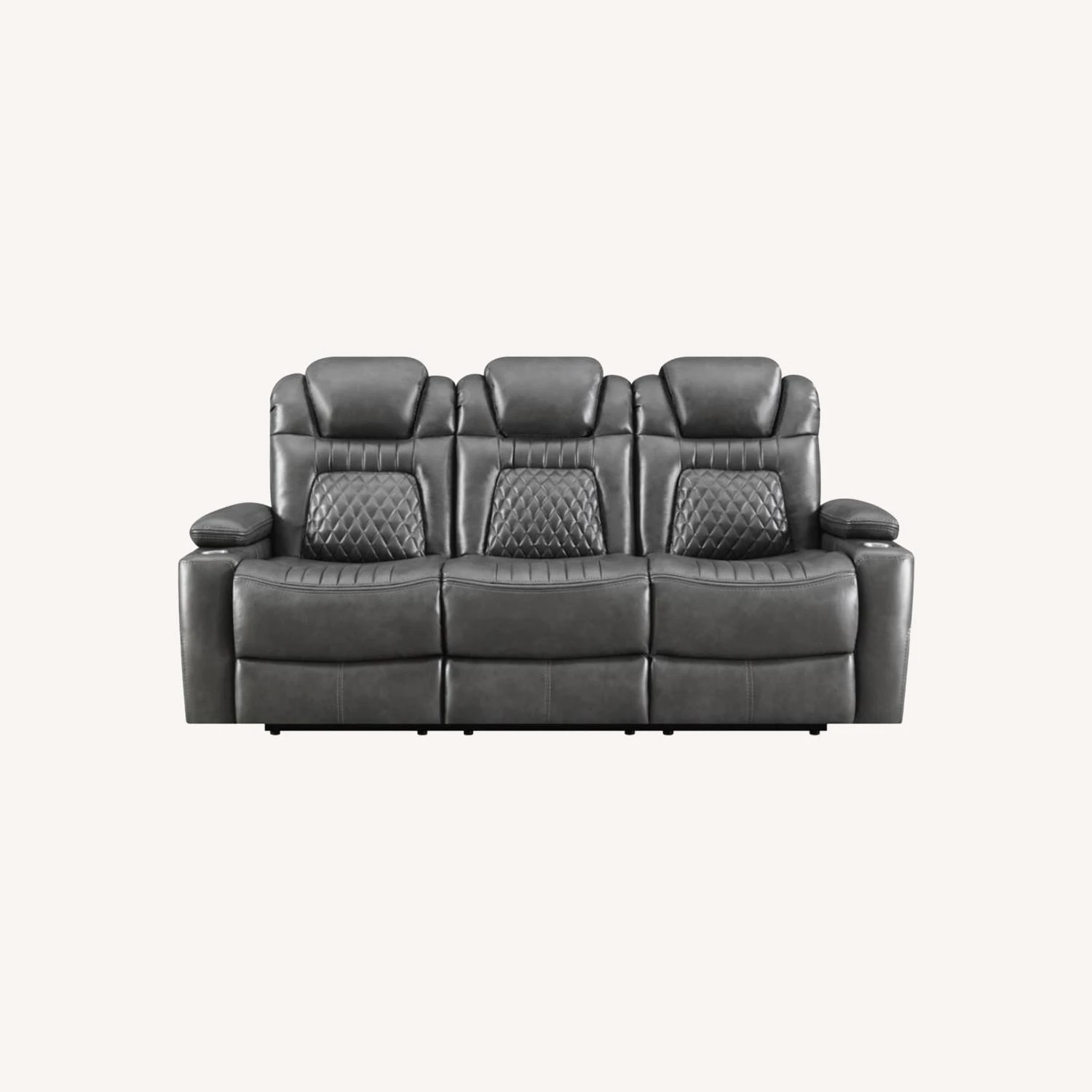Other Power2 Sofa In Charcoal Leatherette 7 Other Power2 Sofa In Charcoal Leatherette - Image 7
