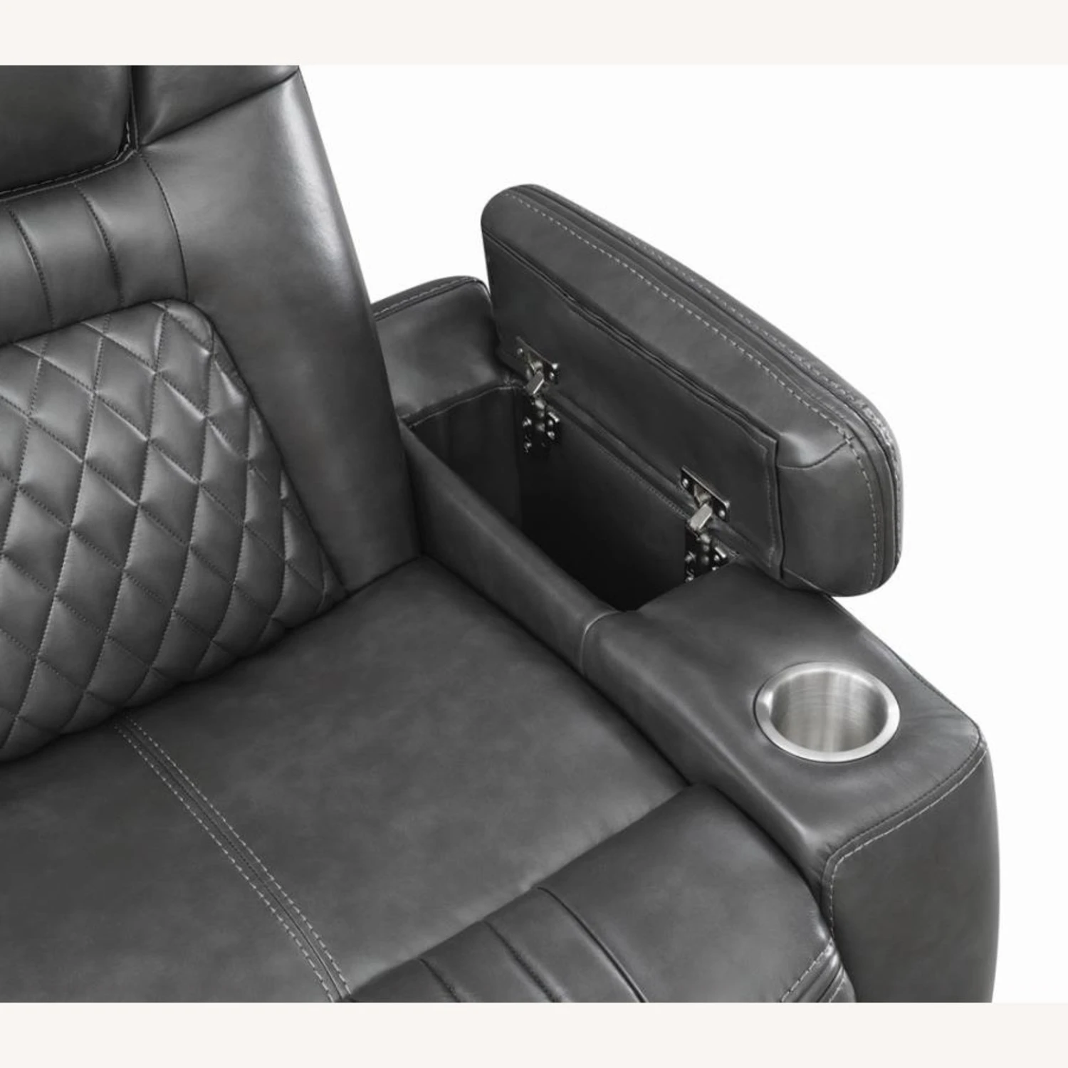 Other Power2 Sofa In Charcoal Leatherette 8 Other Power2 Sofa In Charcoal Leatherette - Image 8