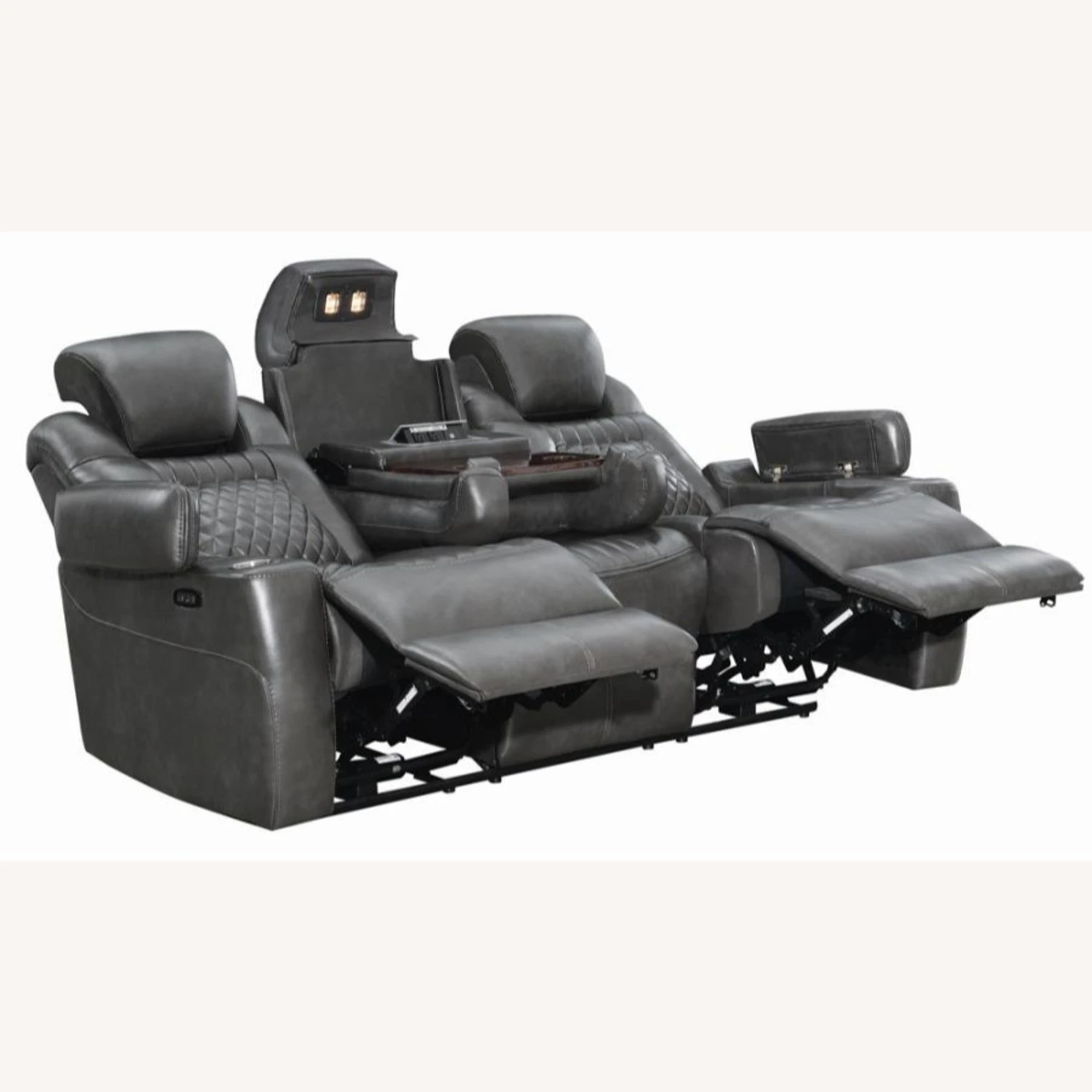 Other Power2 Sofa In Charcoal Leatherette 10 Other Power2 Sofa In Charcoal Leatherette - Image 10