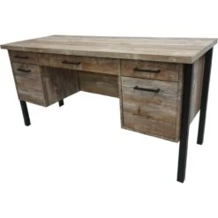 Other Modern Desk In Weathered Oak Finish W/ Black Metal Frame -Othe Furniture Store 1500 1500 frame 0 2047