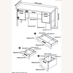 Other Modern Desk In Weathered Oak Finish W/ Black Metal Frame -Othe Furniture Store 1500 1500 frame 0 2048