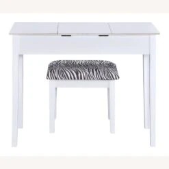Other Vanity Desk In White Finish W/ Zebra Design Stool -Othe Furniture Store 1500 1500 frame 0 2073