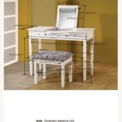Other Vanity Desk In White Finish W/ Zebra Design Stool -Othe Furniture Store 1500 1500 frame 0 2084
