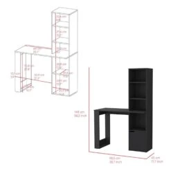 Other Aragon Office Desk -Black -Othe Furniture Store 1500 1500 frame 0 2102
