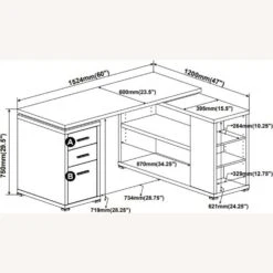 Other Reversible L Desk In Weathered Grey W/ Storage Drawers -Othe Furniture Store 1500 1500 frame 0 2136