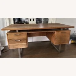 Crate & Barrel Clybourn Walnut Executive Desk -Othe Furniture Store 1500 1500 frame 0 2164