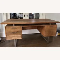 Crate & Barrel Clybourn Walnut Executive Desk -Othe Furniture Store 1500 1500 frame 0 2166